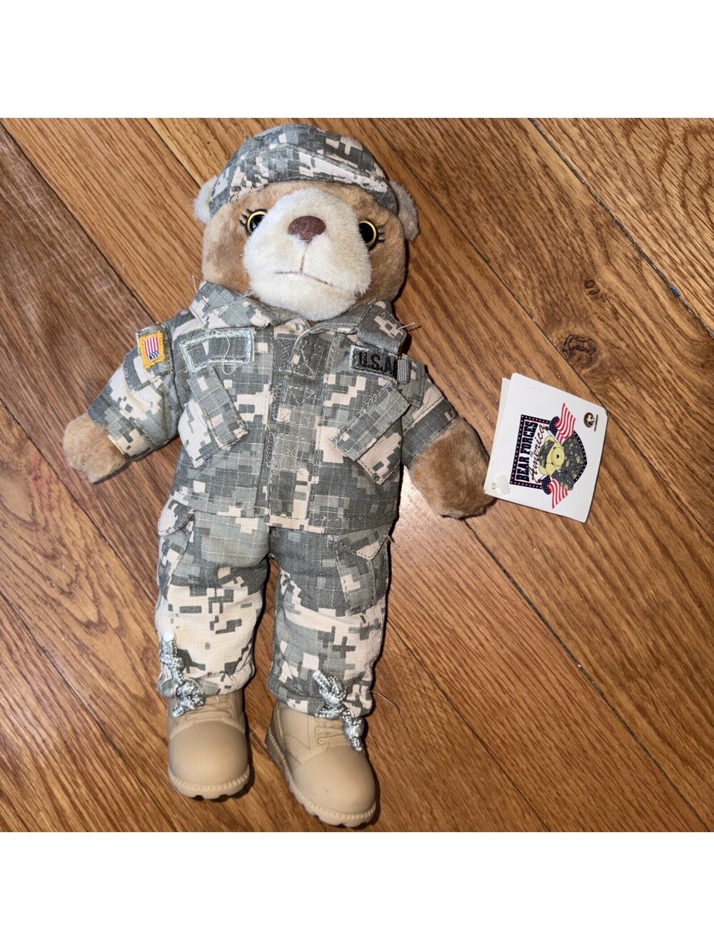 Army camp Bear Forces Of America US Air Force Teddy bear Stuffed Military 10”